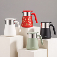 PINKAH NOUVEAU 30OZ 900ML Sans BPA, Thermos en acier inoxydable à double paroi, Carafe à thé thermique avec infuseur à thé