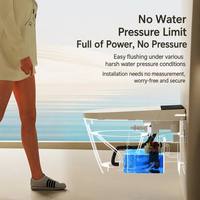 WC intelligent suspendu à commande vocale IA, avec siphon en P, auto-nettoyant, mural, avec bidet intégré et fonction automatique
