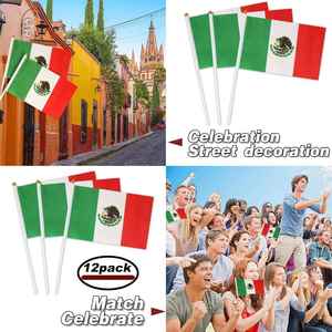 Bandera de Mano Personalizable de Fábrica, 100% Poliéster, con Logotipo Personalizado, Pequeña, con Asta de Plástico - Product Image 5