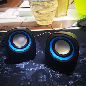ลำโพงพกพาแบบใช้พลังงานจาก USB มินิสเตอริโอพร้อมไฟ LED สำหรับคอมพิวเตอร์แล็ปท็อปเดสก์ท็อป - Product Image 4
