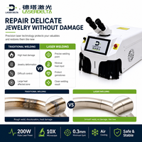 Soudeuse laser de table LaserDelta 200W refroidie par air avec autofocus CCD pour la réparation de bijoux en or et en argent