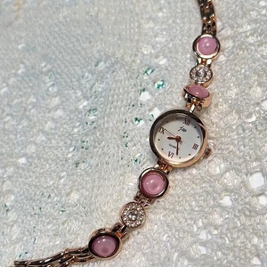 Phụ Nữ Của Thời Trung Cổ Đầy Đủ Rhinestone Tinh Thể Màu Hồng Vòng Đeo Tay Thạch Anh Kim Cương Đồ Trang Sức Ngọc Trai Đồng Hồ Đeo Tay Phụ Nữ Đồng Hồ <span class=keywords><strong>Analog</strong></span> Đồng Hồ - Product Image 5