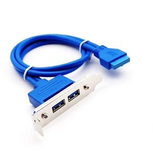 Usb 3.0 Dual Port I O Shield Cable Half Height Motherboard 20 Pin To Usb 3.0 Small <b>Case</b> Rear I O Shield Expansion Card - Product Image 3