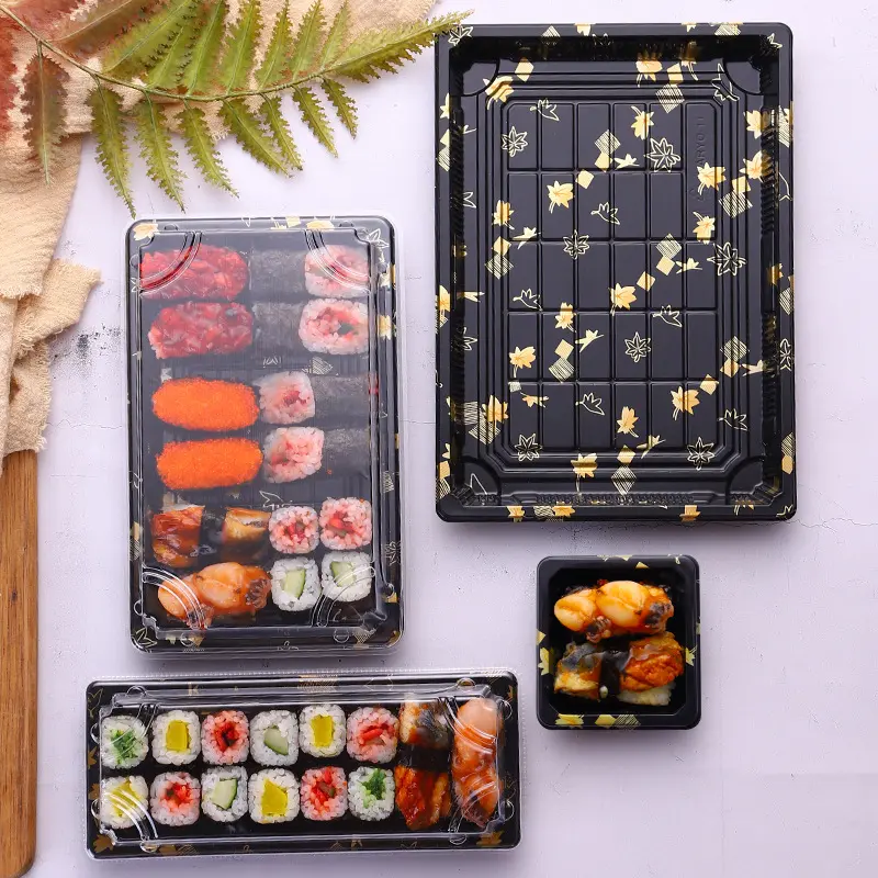 High Grade Wegwerp Afhalen Sushi Te Gaan Eten Verpakking Container Box Clear Plastic Box Voor Sushi Verpakking