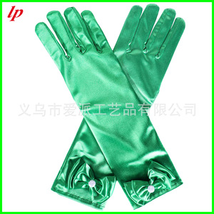 Ensemble d'accessoires de costume de princesse verte, couronne, baguette magique, collier, boucles d'oreilles, gants pour filles, déguisement de fête - Product Image 5