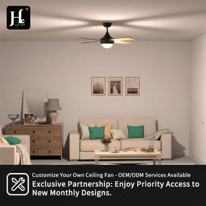 Ventilador de Techo LED Moderno con 4 Aspas de ABS, Motor DC, Control Remoto, Ventilador de Exterior Económico con Control Remoto - Product Image 6