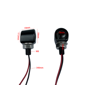 Luz LED de señal de giro universal para motocicleta, indicador de aleación de Zinc negro con intermitente impermeable, voltaje de 12V para scooters - Product Image 5