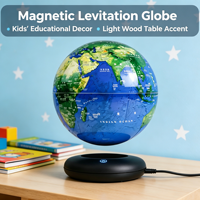 Globe flottant à lévitation magnétique de 8 pouces, décoration pour la maison et le bureau, globe rotatif RGB, cadeau personnalisé pour la remise de diplôme, mariage