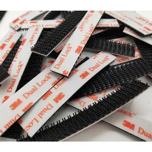 Manufacturer Black Double-Sided Acrylic Adhesive Nylon Elastic Hook And Loop Tape
