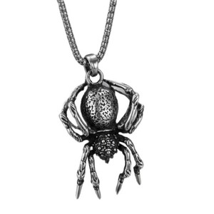 Yunnique – collier avec pendentif araignée en acier inoxydable, unisexe, style punk, bijoux à motif animal, accessoire de mode - Product Image 5