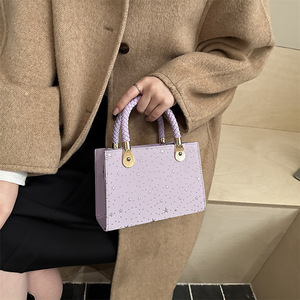 Fashion Trend Casual <b>Handbag</b> <b>Small</b> Square Zipper Closure Korean Version Retro Single Shoulder Crossbody Women - Product Image 5