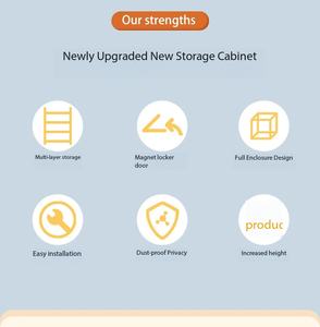 Armoire de rangement modulaire avec portes, organisateur de placard <span class=keywords><strong>en</strong></span> plastique empilable pour chambre, salon, entrée, placard - Product Image 3