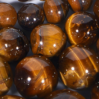 Perles Rondes Œil-de-Tigre Naturel Jaune pour la Fabrication de Bijoux, Bracelets Homme, 4/6/8/10/12mm – Pierre d'Agate