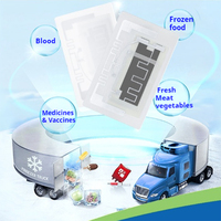 Étiquettes autocollantes de capteur de température RFID UHF passif pour la logistique des chaînes du froid et des sacs de sang