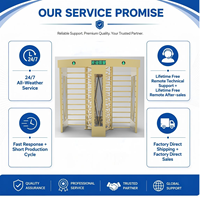 Torniquete de Doble Carril de Altura Completa para Exteriores, Sistema de Control de Acceso de Seguridad con Reconocimiento Facial, RFID y Código QR para Edificios