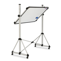 Tableau blanc mobile magnétique double face avec cadre en aluminium et panneau pour craie, vente en gros uniquement, ODM OEM