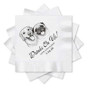 Serviettes <span class=keywords><strong>de</strong></span> mariage personnalisées pour chien avec <span class=keywords><strong>photo</strong></span> <span class=keywords><strong>de</strong></span> votre animal <span class=keywords><strong>de</strong></span> compagnie, serviettes <span class=keywords><strong>de</strong></span> cocktail personnalisées pour chien, serviettes personnalisées pour chat, serviettes pour chien - Product Image 3