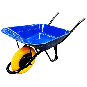 Matériel de construction équipement de transport <span class=keywords><strong>brouette</strong></span> japonais PU mousse pneu <span class=keywords><strong>roue</strong></span> <span class=keywords><strong>jaune</strong></span> pneu prestar vert 65L chariot à roues japon - Product Image 4