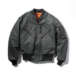 Jaket Bomber Trendi & modis pria, gaya mewah dengan desain tim Logo OEM dan ukuran