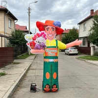 Mannequin gonflable géant de 2m (8ft) avec bras ondulant, pour publicité routière, idéal pour les ouvertures de magasins de fruits et d'épicerie, ou comme accessoire de décoration.