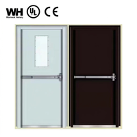 Porte coupe-feu en acier homologuée UL, résistance au feu 90/120 minutes, porte de sortie métallique pour projets de rénovation d'hôtels et d'hôpitaux
