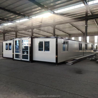 Maison mobile préfabriquée de type pliable de 40 pieds Maison mobile personnalisée à expansion mobile extensible à double aile pouvant être agrandie Maison