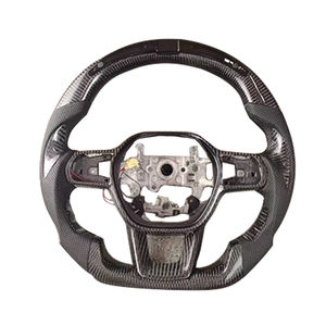 Quality Wholesale Carbon Fibre Perforated Leather LED Car Steering <b>Wheel</b> for Honda Civic 11th Car Steering <b>Wheel</b> - Product Image 1