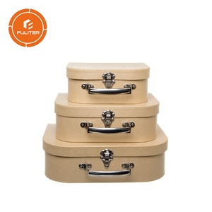 Scatola Portaoggetti per Neonati in Cartone Kraft Design Unico Scatola Regalo a Forma di Valigia per Ricordi del <span class=keywords><strong>Neonato</strong></span> - Product Image 1