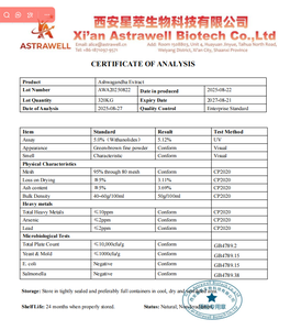 แอสตร้าเวลล์ ผงสกัดรากอัชวากันธา คุณภาพสูง ราคาดีที่สุด วิธาโนไลด์ 2.5% 5% 10% วิธาเนีย ซอมนิเฟอรา - Product Image 2