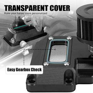 NICECNC Couvercle supérieur de transmission ventilé transparent pour Harley Dyna <span class=keywords><strong>CVO</strong></span> Fat Bob FXDFSE <span class=keywords><strong>2009</strong></span> Low Rider FXDL FXDLS Switchback FLD - Product Image 3