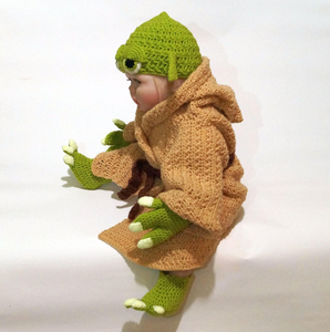 Verde <span class=keywords><strong>ET</strong></span> Bebé Ropa de bebé <span class=keywords><strong>Personajes</strong></span> de película de ciencia ficción Diseño lindo Sombrero y traje Accesorios de fotografía - Product Image 2