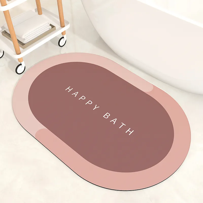 Household Items Soft Diatomite Mat Fast Drying Bath Mat Water Absorbing