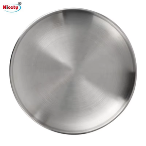 Assiettes en métal de qualité alimentaire Nicety pour restaurant, en acier inoxydable, plateau de service personnalisé pour pizza, plat - Product Image 2