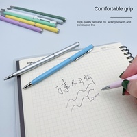 Stylos à bille métalliques fins personnalisés avec logo SEAPEN, stylos rétractables en métal brillant pour le bureau, l'école et les affaires