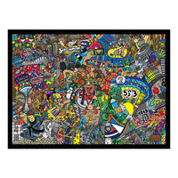 Peinture personnalisée, art mural musical graffiti, affiche sur toile abstraite, peinture sur porcelaine cristalline, impression numérique, encre écologique