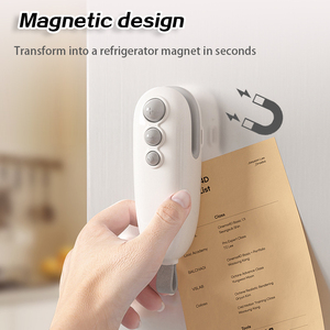 Wholesale For Mini Handheld Magnetic ABS Sealing Machine Portable <b>USB</b> Rechargeable Household Food Bag Sealer Dual Use Packaging - Product Image 4