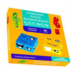 Bloques de Construcción Educativos Montessori de Plástico 3D con Caras Sonrientes de Seis Lados, Juguete para Niños - Product Image 4