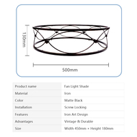 Guanghua – Cache-cage décoratif sur mesure pour ventilateurs de plafond, en métal épais, traitement de surface antirouille