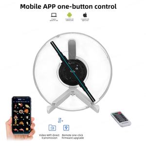 MissYou High Tech 9.85" Include Remote <b>Bluetooth</b> Advertising Display Hologram <b>Projector</b> 3D Hologram Fan for Exhibition Christmas - Product Image 4