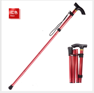 Muletas de expansión plegables para ancianos, <span class=keywords><strong>con</strong></span> <span class=keywords><strong>dos</strong></span> asas, bastón de escalada al aire libre - Product Image 4