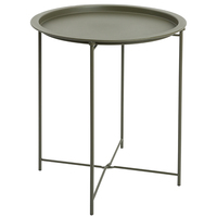 Table d'appoint ronde en métal, table à plateau, table d'appoint avec structure en métal, table à thé pour salon