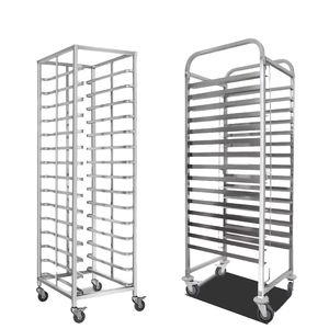 Troli Panggang Baja Anti Karat 16/32 Loyang dengan Rak Pendingin Tahan Lama untuk Trailer Makanan Bertenaga Listrik Hotel - Product Image 1