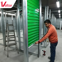 Système d'unités de stockage modulaires complètes en acier pour l'Argentine avec cloison en acier et porte enroulable, fixation par boulons, sans soudure, OEM ODM