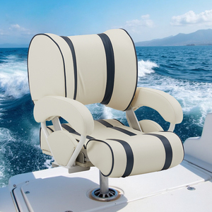 Homful Marine-grade PU da thuyền ghế cao trở lại dual-lật nhôm bản lề gấp ghế cho tàu sử dụng - Product Image 6