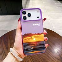 Coques de téléphone antichoc Paysage Coucher de Soleil sur la Mer pour iPhone 17 Air 16 15 Plus Pro Max 14 13 12 11 X XR – Housse de protection anti-chute