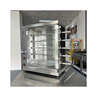 Four à gaz rotatif en acier inoxydable commercial, machine à rôtir le poulet durable pour l'équipement de restauration hôtelière