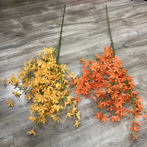 CM-TH287 Orange Jaune <span class=keywords><strong>Oncidium</strong></span> Fleur Artificielle Danse Dame <span class=keywords><strong>Orchidée</strong></span> pour Mariage Décor À La Maison - Product Image 2