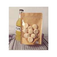 Dernier sac à fermeture éclair transparent d'un autre côté en papier kraft Offre Spéciale