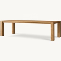 Table à manger en chêne de style américain moderne haut de gamme RH, taille personnalisable, grande capacité, table de dîner de luxe, table de cuisine en bois dur sélectionné