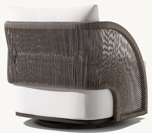Fauteuil pivotant <span class=keywords><strong>de</strong></span> <span class=keywords><strong>jardin</strong></span> en <span class=keywords><strong>aluminium</strong></span> <span class=keywords><strong>de</strong></span> luxe moderne pour hôtels, parcs, cours, <span class=keywords><strong>salon</strong></span> extérieur individuel en rotin - Product Image 3